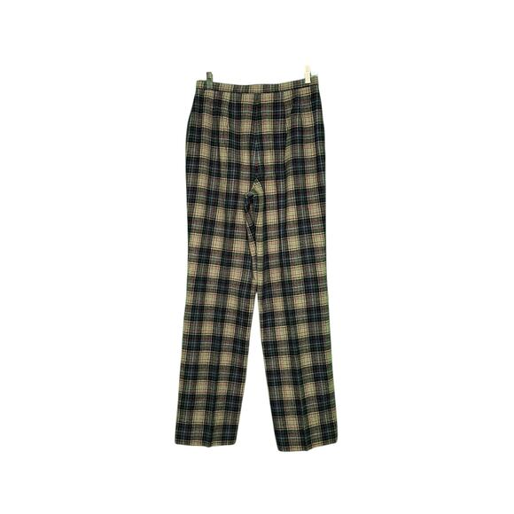 PENDLENTON vintage blue red plaid virgin wool pants size 12 - Picture 12 of 13